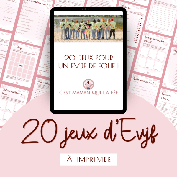 Kit de 20 jeux à imprimer pour animer un EVJF d'une future mariée