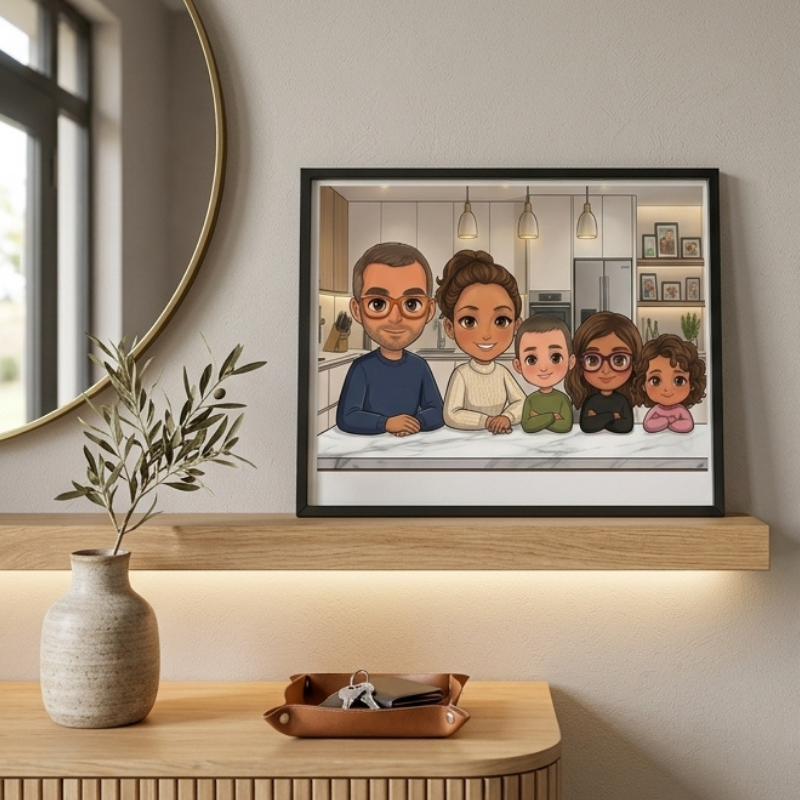 Portrait famille Chibi Portrait famille Chibi