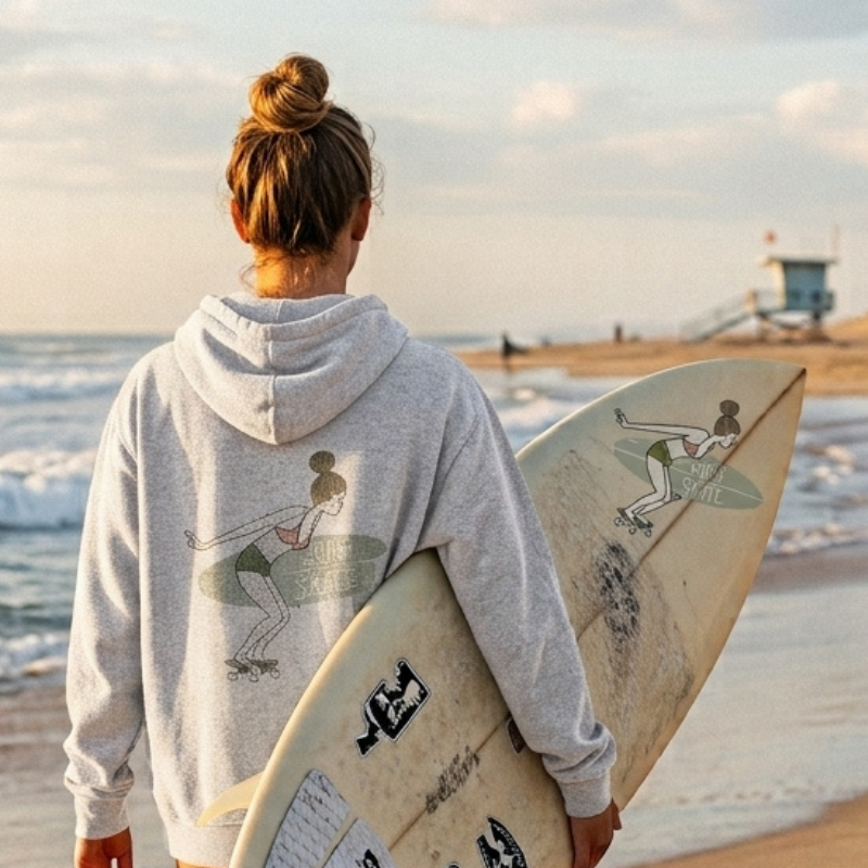Sweat et stickers surfeuse Sweat et stickers surfeuse